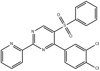 4-(3,4-DICHLOROPHENYL)-2-(2-PYRIDINYL)-5-PYRIMIDINYL PHENYL SULFONE Struktur