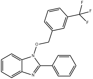 2-PHENYL-1-([3-(TRIFLUOROMETHYL)BENZYL]OXY)-1H-1,3-BENZIMIDAZOLE Struktur