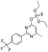 O,O-DIETHYL O-(6-METHYL-2-[4-(TRIFLUOROMETHYL)PHENYL]PYRIMIDIN-4-YL) PHOSPHOTHIOATE Struktur