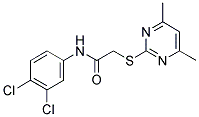 N-(3,4-DICHLOROPHENYL)-2-[(4,6-DIMETHYL-2-PYRIMIDINYL)SULFANYL]ACETAMIDE Struktur