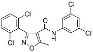 N-(3,5-DICHLOROPHENYL)(3-(2,6-DICHLOROPHENYL)-5-METHYLISOXAZOL-4-YL)FORMAMIDE Struktur