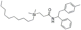 3-[DECYLDIMETHYLSILYL]-N-[2-(4-METHYLPHENYL)-1-PHENETHYL]PROPANAMIDE Struktur