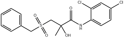 3-(BENZYLSULFONYL)-N-(2,4-DICHLOROPHENYL)-2-HYDROXY-2-METHYLPROPANAMIDE Struktur