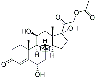 4-PREGNEN-6-ALPHA, 11-BETA, 17,21-TETROL-3,20-DIONE ACETATE Struktur