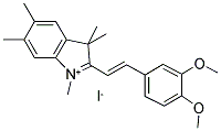 2-(2-(3,4-DIMETHOXYPHENYL)ETHENYL)-1,3,3,5,6-PENTAMETHYL-3H-INDOLIUM IODIDE Struktur