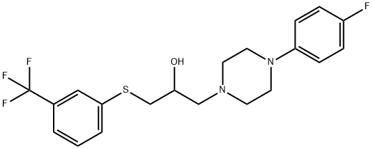 1-[4-(4-FLUOROPHENYL)PIPERAZINO]-3-([3-(TRIFLUOROMETHYL)PHENYL]SULFANYL)-2-PROPANOL Struktur