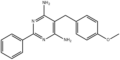 6-AMINO-5-(4-METHOXYBENZYL)-2-PHENYL-4-PYRIMIDINYLAMINE Struktur