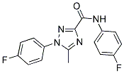 N,1-BIS(4-FLUOROPHENYL)-5-METHYL-1H-1,2,4-TRIAZOLE-3-CARBOXAMIDE Struktur