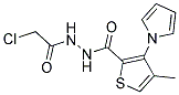 N'2-(2-CHLOROACETYL)-4-METHYL-3-(1H-PYRROL-1-YL)THIOPHENE-2-CARBOHYDRAZIDE Struktur