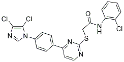 N1-(2-CHLOROPHENYL)-2-((4-[4-(4,5-DICHLORO-1H-IMIDAZOL-1-YL)PHENYL]PYRIMIDIN-2-YL)THIO)ACETAMIDE Struktur