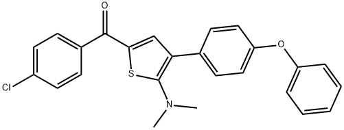 (4-CHLOROPHENYL)[5-(DIMETHYLAMINO)-4-(4-PHENOXYPHENYL)-2-THIENYL]METHANONE Struktur