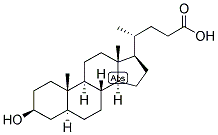 5-ALPHA-CHOLANIC ACID-3-BETA-OL Struktur