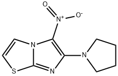 5-NITRO-6-(1-PYRROLIDINYL)IMIDAZO[2,1-B][1,3]THIAZOLE Struktur