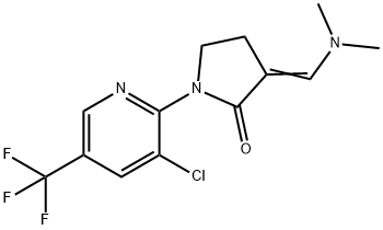 1-[3-CHLORO-5-(TRIFLUOROMETHYL)-2-PYRIDINYL]-3-[(DIMETHYLAMINO)METHYLENE]-2-PYRROLIDINONE Struktur