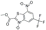 2-(METHOXYCARBONYL)-7-NITRO-5-(TRIFLUOROMETHYL)-1,3-BENZOTHIAZOL-3-IUM-3-OLATE Struktur