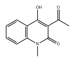 3-ACETYL-4-HYDROXY-1-METHYL-2(1H)-QUINOLINONE Struktur