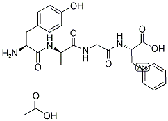 H-TYR-D-ALA-GLY-PHE-OH ACETATE SALT Struktur