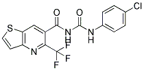 N-(4-CHLOROPHENYL)-N'-[[5-(TRIFLUOROMETHYL)THIENO[3,2-B]PYRIDIN-6-YL]CARBONYL]UREA Struktur