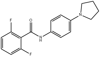 2,6-DIFLUORO-N-[4-(1-PYRROLIDINYL)PHENYL]BENZENECARBOXAMIDE Struktur