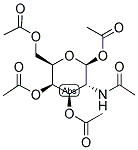 2-ACETAMIDO-2-DEOXY-1,3,4,6-TETRA-O-ACETYL-BETA-D-GALACTOPYRANOSE Struktur