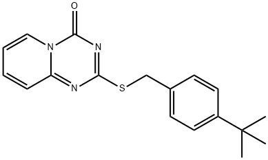 2-([4-(TERT-BUTYL)BENZYL]SULFANYL)-4H-PYRIDO[1,2-A][1,3,5]TRIAZIN-4-ONE Struktur