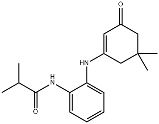 N-(2-((5,5-DIMETHYL-3-OXOCYCLOHEX-1-ENYL)AMINO)PHENYL)-2-METHYLPROPANAMIDE Struktur