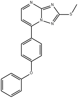 2-(METHYLSULFANYL)-7-(4-PHENOXYPHENYL)[1,2,4]TRIAZOLO[1,5-A]PYRIMIDINE Struktur