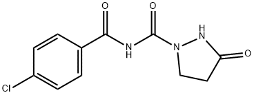 N-(4-CHLOROBENZOYL)-3-OXO-1-PYRAZOLIDINECARBOXAMIDE Struktur