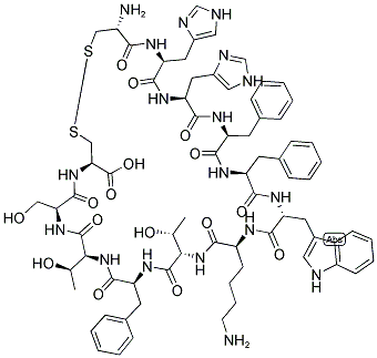 (DES-ALA1,DES-GLY2,HIS4,5,D-TRP8)-SOMATOSTATIN-14 Struktur