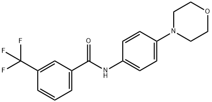 N-(4-MORPHOLINOPHENYL)-3-(TRIFLUOROMETHYL)BENZENECARBOXAMIDE Struktur