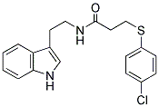 3-(4-CHLOROPHENYLTHIO)-N-(2-INDOL-3-YLETHYL)PROPANAMIDE Struktur