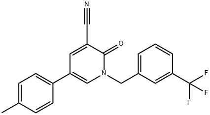 5-(4-METHYLPHENYL)-2-OXO-1-[3-(TRIFLUOROMETHYL)BENZYL]-1,2-DIHYDRO-3-PYRIDINECARBONITRILE Struktur