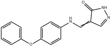 4-[(4-PHENOXYANILINO)METHYLENE]-2,4-DIHYDRO-3H-PYRAZOL-3-ONE Struktur