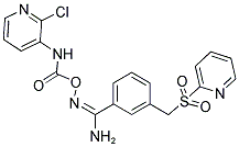 N'-(([(2-CHLOROPYRIDIN-3-YL)AMINO]CARBONYL)OXY)-3-[(PYRIDIN-2-YLSULFONYL)METHYL]BENZENECARBOXIMIDAMIDE Struktur