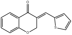 3-[(E)-2-THIENYLMETHYLIDENE]-2,3-DIHYDRO-4H-CHROMEN-4-ONE Struktur