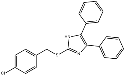 2-[(4-CHLOROBENZYL)SULFANYL]-4,5-DIPHENYL-1H-IMIDAZOLE Struktur