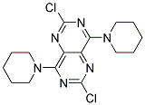 2,6-Dichloro-4,8-Dipiperidino-Pyrimid-(5,4-D)-Pyrimidine Struktur