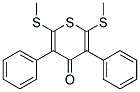 2,6-BIS(METHYLTHIO)-3,5-DIPHENYL-4H-THIIN-4-ONE Struktur