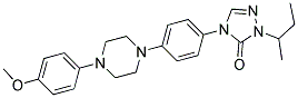 2-(2-BUTYL)-4-{4-[4-(4-METHYLOXY-PHENYL)-PIPERAZIN-1-YL]-PHENYL}-2,4-DIHYDRO-[1,2,4]-TRIAZOL-3-ONE Struktur