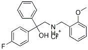 2-(4-FLUOROPHENYL)-2-HYDROXY-N-(2-METHOXYBENZYL)-2-PHENYL-1-ETHANAMINIUM CHLORIDE Struktur