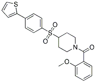 1-(2-METHOXYBENZOYL)-4-([4-(2-THIENYL)PHENYL]SULFONYL)PIPERIDINE Struktur