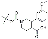 1-(TERT-BUTOXYCARBONYL)-3-(3-METHOXYPHENYL)PIPERIDINE-4-CARBOXYLIC ACID Struktur