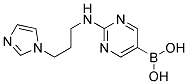 (2-([3-(1H-IMIDAZOL-1-YL)PROPYL]AMINO)PYRIMIDIN-5-YL)BORONIC ACID Struktur