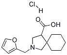 2-FURAN-2-YLMETHYL-2-AZA-SPIRO[4.5]DECANE-4-CARBOXYLIC ACID HYDROCHLORIDE Struktur