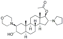 (2B,3A,5A,16A,17B)-2-(4-MORPHOLINYL)-16-(1-PYRROLIDINYL)-ANDROSTANE-3,17-DIOL-17-ACETATE Struktur