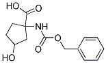 1-{[(benzyloxy)carbonyl]amino}-3-hydroxycyclopentanecarboxylic acid Struktur