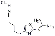 2-[(DIAMINOMETHYLENE)AMINO]-4-(4-CYANOBUTYL)THIAZOLE HYDROCHLORIDE Struktur