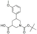 1-(TERT-BUTOXYCARBONYL)-5-(3-METHOXYPHENYL)PIPERIDINE-3-CARBOXYLIC ACID Struktur