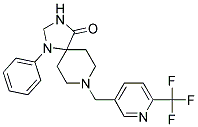 1-PHENYL-8-([6-(TRIFLUOROMETHYL)PYRIDIN-3-YL]METHYL)-1,3,8-TRIAZASPIRO[4.5]DECAN-4-ONE Struktur