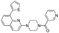 2-[4-(PYRIDIN-3-YLCARBONYL)PIPERAZIN-1-YL]-8-(2-THIENYL)QUINOLINE Struktur